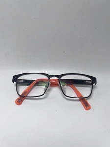 Nike 5575 001 125 Eyeglasses Frames Only Full Rim Black Orange Youth 46-14-125 - Picture 1 of 6