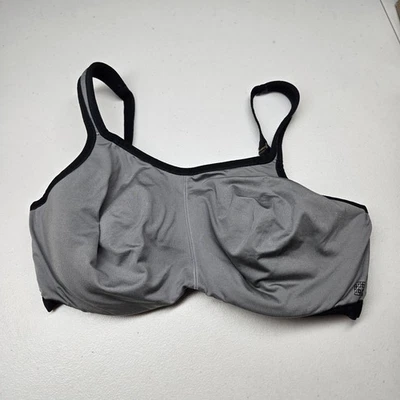 Sutiã feminino Natori 40DD cinza preto camiseta alça com fio ajustável - Imagem 1 de 4