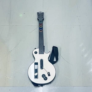 Guitar Hero Gibson Les Paul Wireless Controller Nintendo Wii Weiß + Gurt - Bild 1 von 6