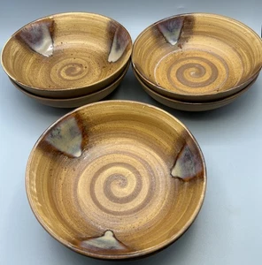 Sango Splash 4951 Set di 3 ciotole per cereali in gres 7 3/4" marrone smalto a goccia rustico - Foto 1 di 5