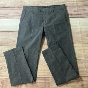 Ted Baker Mens Grey Flat Front Slim Fit Cotton Blend Pants 32R (33x32) EUC - Picture 1 of 11