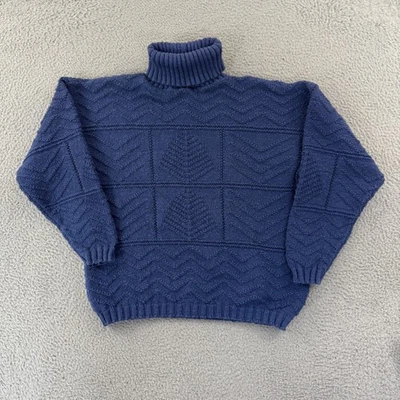 Suéter De Colección Eddie Bauer Para Mujer Grande Pescador Cuello Alto Grueso Tejido Años 90 Foto 1 de 4