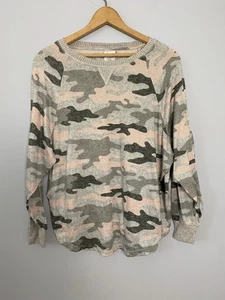 Camiseta de salón Secret Treasures gris mediano camuflaje camuflaje para mujer - Imagen 1 de 6