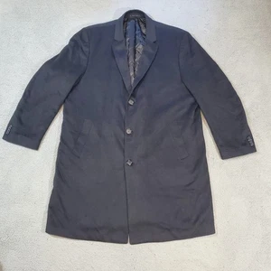Kenneth Cole Coat Jacket Mens 54L Dark Gray 100% Cashmere Overcoat Button Up - Picture 1 of 20