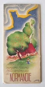 Orig. Brochure Dép. NORMANDIE Ed Speciale Chemins de Fer signé L. Scrépel 1935 - Foto 1 di 14