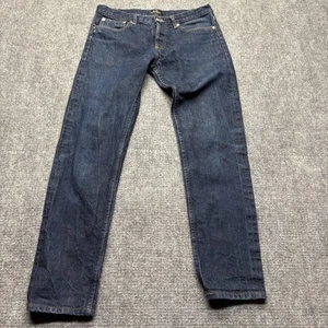 APC Jeans Mens 32x29 Blue Selvedge New Standard Dark Wash Button Fly Denim Pants - Picture 1 of 13