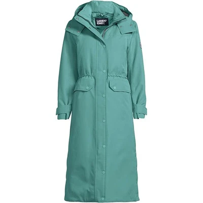 LANDS END Waterproof Expedition Coat PETITE M 12/14 Down Filled Blue/Green £300 - Image 1 of 4