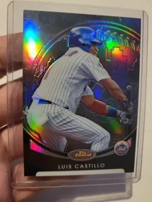 2010 Finest Baseball Blue Refractor #/599 Luis Castillo New York Mets Card - Image 1 of 2