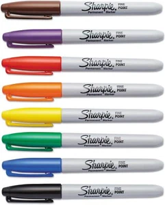 Sharpie 30078 Fine Point Permanent Marker 1 Count (Pack of 8), Assorted - Picture 1 of 7