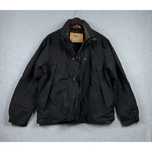 Vintage Timberland Waterproof Mens MED Black Windbreaker Jacket Snow Shell Hood - Picture 1 of 17