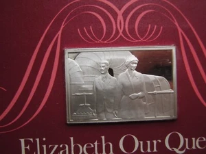 London 1976 Solid Silver Ingot Bullion Bar Queen Elizabeth Jubilee ATOMIC POWER - Picture 1 of 5