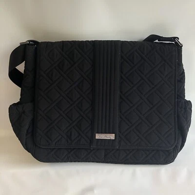 Vera Bradley Messenger подгузники Baby сумка черный новый с Ярлыками микрофибры - Изображение 1 из 4