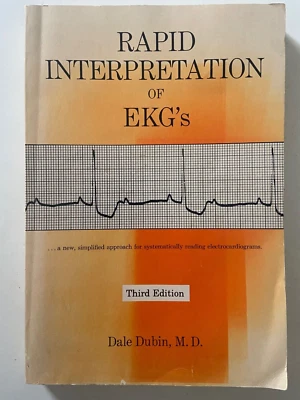 Rapid Interpretation of EKG's by Dubin, Dale 3rd Edition Paperback ~ ACCEPTABLE - Image 1 of 4
