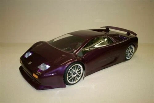 0056-Carrozzeria body RC scala 1/10 LAMBORGHINI DIABLO +ALETTONE - Bild 1 von 4