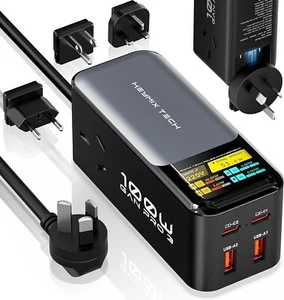 HEYMIX 100W USB-C GaN Charger, USB C Fast Charging Station, Travel USBC Powerboa - Photo 1 sur 5
