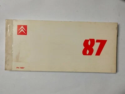 Manuale Officina CITROEN 1987  AX VISA AXEL BX CX Prontuario tascabile Originale - Immagine 1 di 4