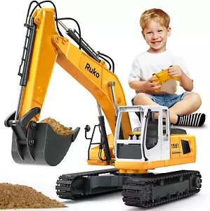 1561 RC Excavator 3 in 1 Construction Toys for Boys, 17 Channel Remote Control V - Picture 1 of 7