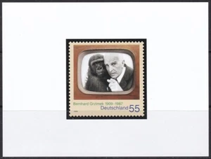 Stampa a colori, Germania Sc2528 Zoologo Bernhard Grzimek (1909-87), Scimpanzé - Foto 1 di 1