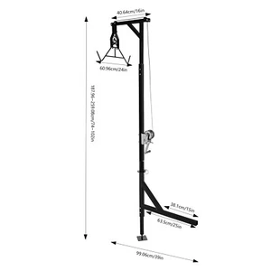 Hitch Mounted Deer Hoist 600lbs Capacity Hitch Game Hoist Adjustable Height - Picture 1 of 16