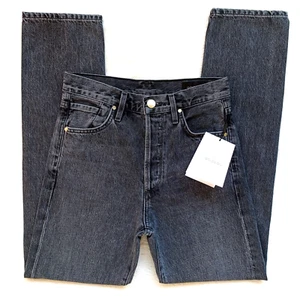 GOLDSIGN Benefit High Rise Relaxed Straight Farrow Cotton Jeans Womens Size 23 - Picture 1 of 13
