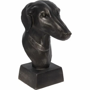 Escultura/busto de resina de galgo - antiguo acabado bronce 28,5 cm - Imagen 1 de 3