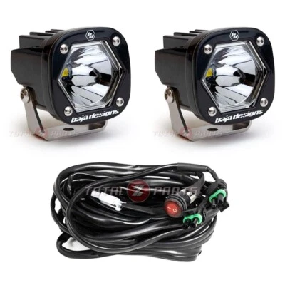 Baja Designs® S1 LED 2-inch Pod Lights Pair (Spot Pattern) w/Wire Harness - Image 1 of 4