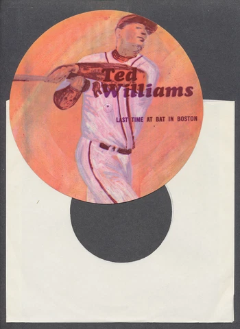 1977 Sports Challenge Record 33 1/3 RPM Ted Williams Last Time at Bat in Boston Cover
