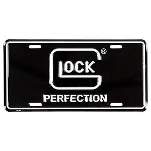 Glock Perfection License Plate Black With White Glock Logo - AS00042 - Picture 1 of 1