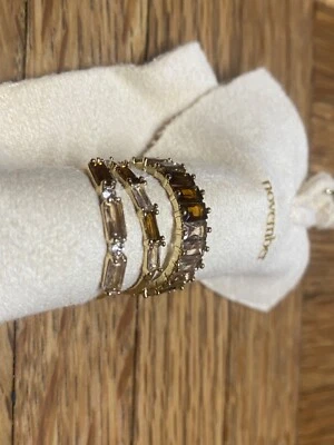 Juego de 3 anillos Anthropologie piedra natal noviembre talla 7 nuevos con etiquetas Foto 1 de 3