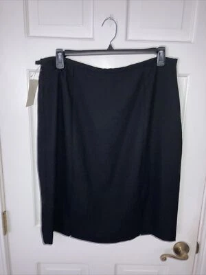 NUEVO CON ETIQUETAS Rena Rowan-Mujer-Falda Talla 18 Negra Longitud 26 Pulgadas Negra-100% Poliéster Foto 1 de 4