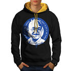 Wellcoda Quotes From Ghandi Mens Contrast Hoodie, Indian Casual Jumper