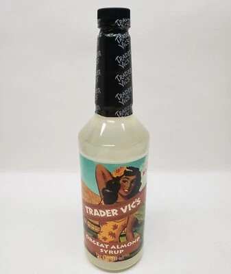 TRADER VIC Premium Almond ORGEAT SYRUP 32oz Tiki Mai Tai Scorpion Momisette