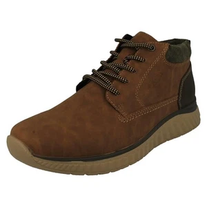 Hombre Rieker Cremallera Y Encaje Arriba Botines Casuales B0603 - Imagen 1 de 10