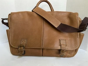 LL Bean Aktentasche Leder Aktentasche große Reisetasche braun Computer Laptop Herren - Bild 1 von 12