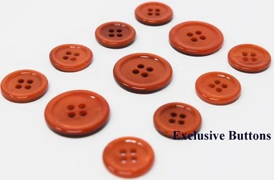 Orange Mother Of Pearl (MOP) Buttons Set For Suit, Blazer, or Sport Coat - Image 1 of 2