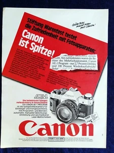 Canon AE-1, Spiegelreflex-Kamera, originale Werbung aus 1984 - Bild 1 von 1