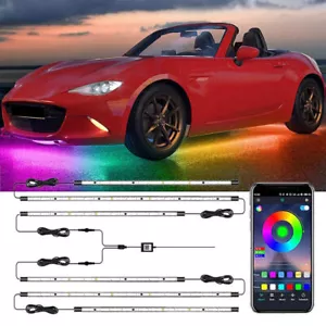 6pcs RGB Dream Color Dreamcolor Underglow LED Kit Car Neon Strip Light Music APP - Picture 1 of 10