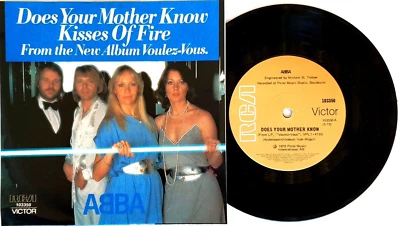 ABBA–Does Your Mother Know / Kisses Of Fire 7” Single 1979 RCA Victor 103350 - Image 1 of 2