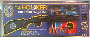 TJ Hooker jouet fléchettes pistolet anti-émeute jeu de cibles scellé en usine 1982 placo jouets
