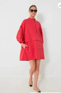 Pomander Place by Tuckernuck Red Chelsea Dress sz Medium Long Sleeve Oversized - Picture 1 of 5