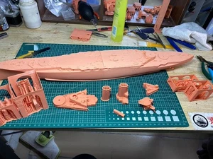 3D gedruckter 1/200 British Navy Queen Elizabeth Class BARHAM Schlachtschiff Modellbausatz! - Bild 1 von 9