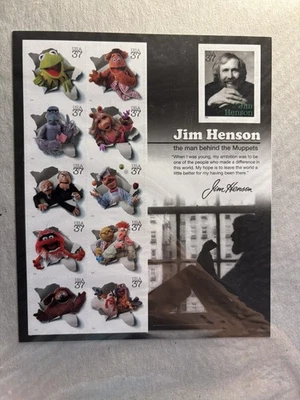 2004 Jim Henson Man Behind THE MUPPETS Uncut 11 Stamp Sheet USPS MNH 37 cents - Image 1 of 2