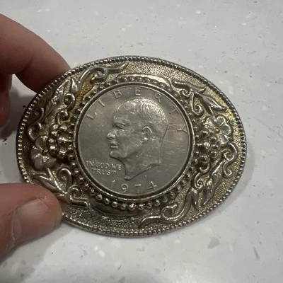 Moneda Liberty Dollar 1974 hebilla de cinturón Foto 1 de 3
