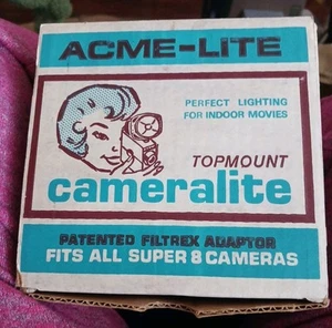 Vintage Topmount Cameralite 96 FGS Acme-Lite Super 8 Camera Light 250 Watt - Picture 1 of 9