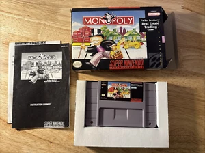 Monopoly (Super Nintendo SNES) CIB completo di scatola/gioco/manuale - Foto 1 di 7