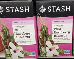 2er Pack Stash Wilde Himbeere Hibiskus koffeinfrei Kräutertee, je 20 Teebeutel - Bild 1 von 10
