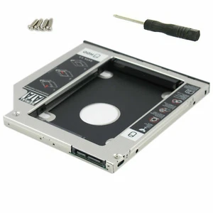 12.7mm Universal for SATA 2nd HDD SSD Hard Drive Caddy CD/DVD-ROM Optical Bay US - Afbeelding 1 van 10
