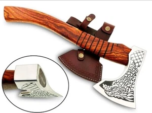 Hand made Stainless steel Axe, Hatchet, Viking with Leather sheath - Picture 1 of 9