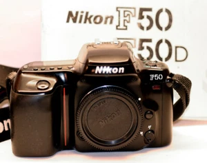 Nikon F50 Body 35mm Film Camera with Body Cap/Strap/Manual & Battery REDUCED 2X! - Picture 1 of 7