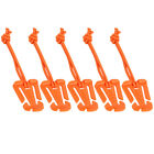 5pcs Molle Backpack Carabiner EDC Elastic Rope Webbing Fix Buckle (Orange)